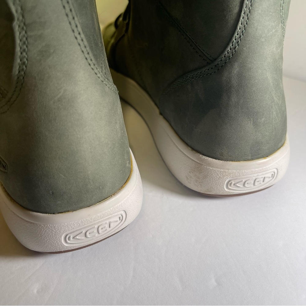 KEEN Elsa II Mid Women’s Leather Sneaker Boots Lined Green Size 9.5 - Picture 5 of 16